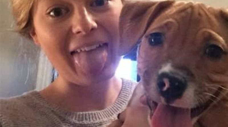 Девушка принесла домой щенка, не зная, как отреагирует ее собака