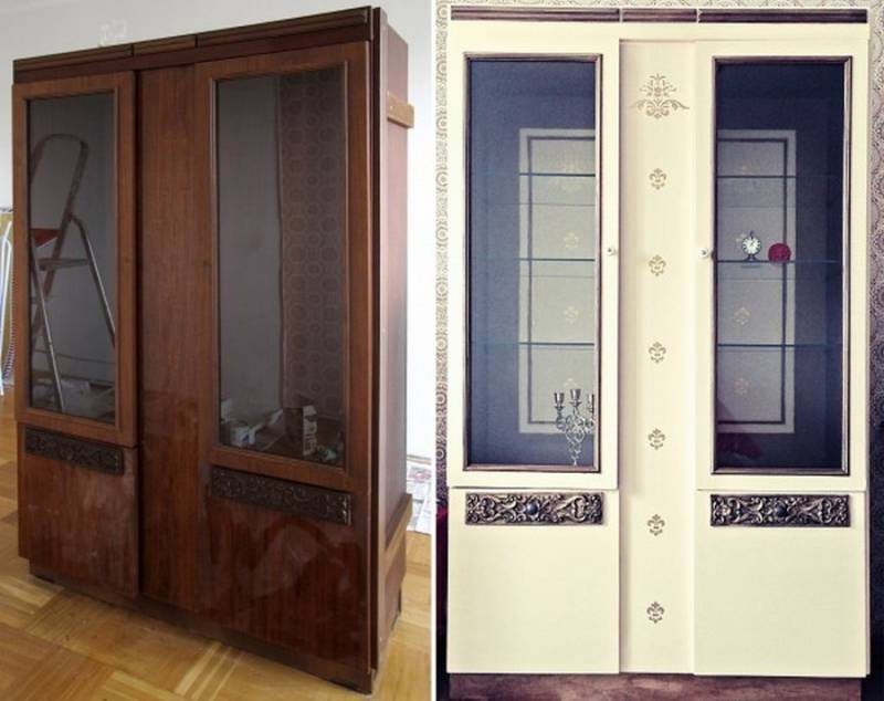 Советская мебель до и после переделки. Поверить не могу, что это старая стенка!