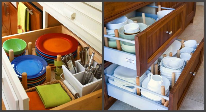 Интересные варианты хранения посуды: 65 фото-идей